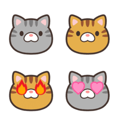 Cat Emoji[American Shorthair and Tabby]