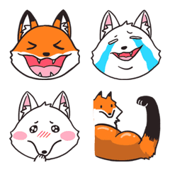 Red fox&Nine tails fox - emoji