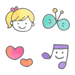 Easy Handwritten Illustration For Girls Line Emoji Line Store