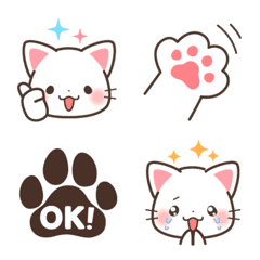 White cat Mashu's Emoji