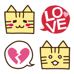 Emoji of a square cat