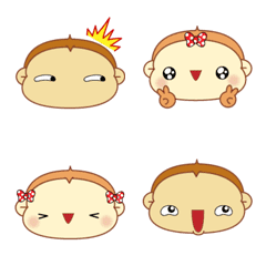 Sweet Monkeys:LaLa and DuoDuo emoji