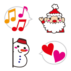 Santa Claus and Snowman Emoji 1