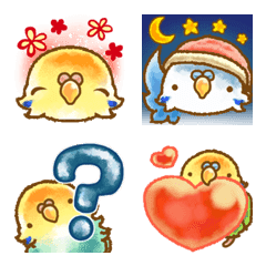 Fluffy parakeet  shell parakeet Emojis