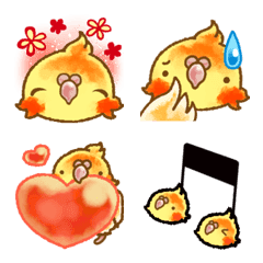 Fluffy parakeet  Cockatiel Emojis