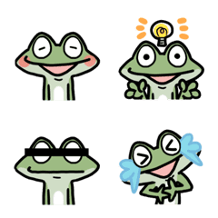 Frog senior. Emoji.
