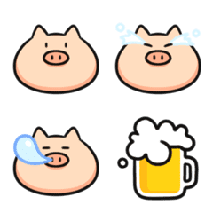 Carefree pig emoji