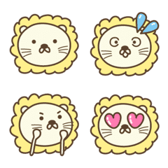 大人かわいいライオンの絵文字 Lion emoji