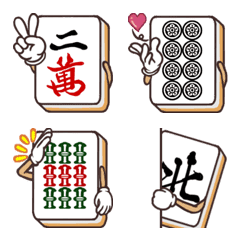 The Funny Mah jongg tiles Emoji.