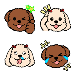 Mogu and Marco of toy poodles (emoji)