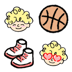 Eu sou Atirar.Eu gosto de basquete.emoji