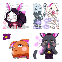 Lovely Halloween  Cute Animals Emoji