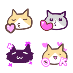 3 cat cute Emoji.No1.