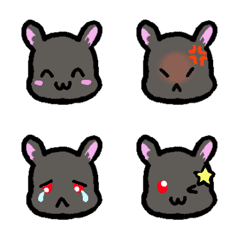 black rabbit in amami emoji