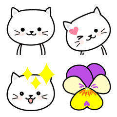 White cat's white emoji
