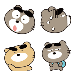 a bear "BUNTA" &  "TONPEI"  Emoji