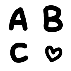 Simple Emoji color brack for alphabet