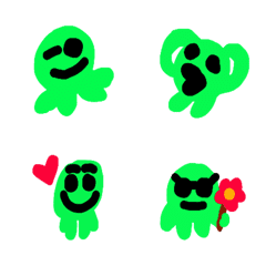 cute green man – LINE Emoji | LINE STORE