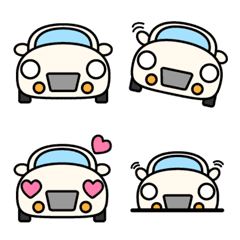 Cute white Car Emoji