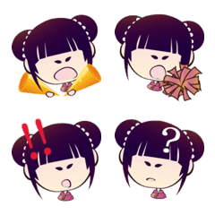 Asian doll : Girl – LINE Emoji | LINE STORE