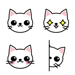 White cat SHIRO -Emoji-