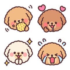 fluffy toy poodle 3set