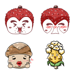 litchi  corn Mushroom emoji