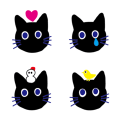 Black Cat Face Emoji 