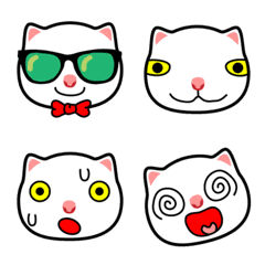 White cat fun Emoji