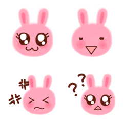 Pink rabbit's face