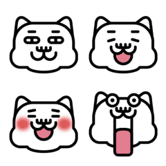 Kucing Emoji berwajah bulat