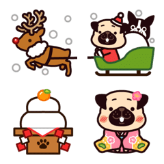 Ranran of the pug [Winter Emoji]
