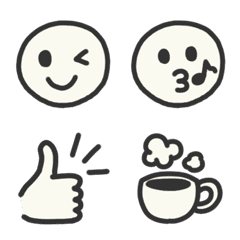 Simple monochrome Emoji