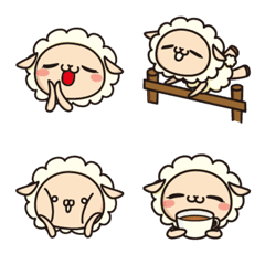 twin sheep"Mosan" and "Mary" Emoji