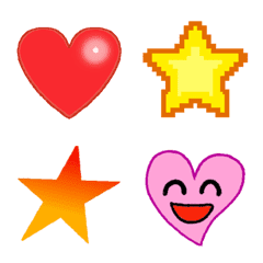 Various hearts and stars