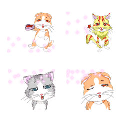 Lovely cat's Valentine Emoji