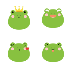 Cute Face Frog emoji