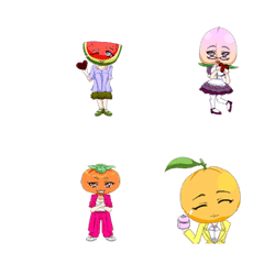 Lovely girls fruit emoji