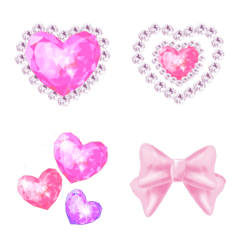 Glitter Jewelry Heart Deco