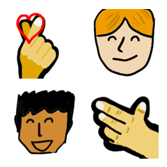 Emoji made with fingers