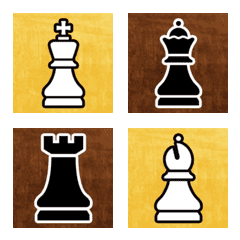 チェス お馴染みゲーム駒と盤付きの絵文字