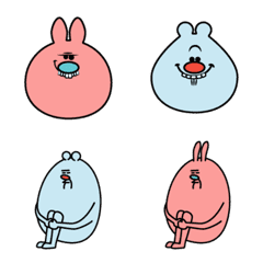 rabbit and bear R&B Emoji