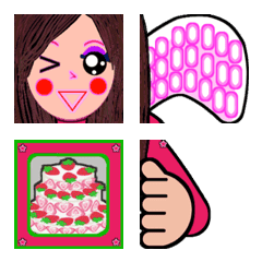 57 Kawaii Happy Girl Emoji Cute Emoticon