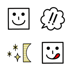 Emoji wajah persegi