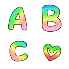 Gradation Emoji alphabet Part2