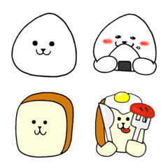 Rice balls and bread Emoji