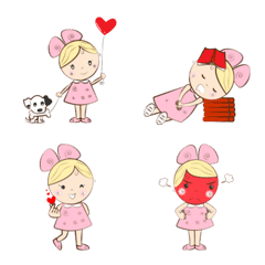 Noo Lily Cute doll pink girl emoji