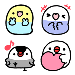 parakeet and Java sparrow Emoji