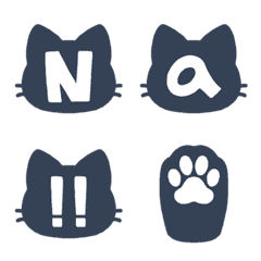 Emoji of cat's silhouette