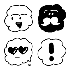 Cloud faces Emoji